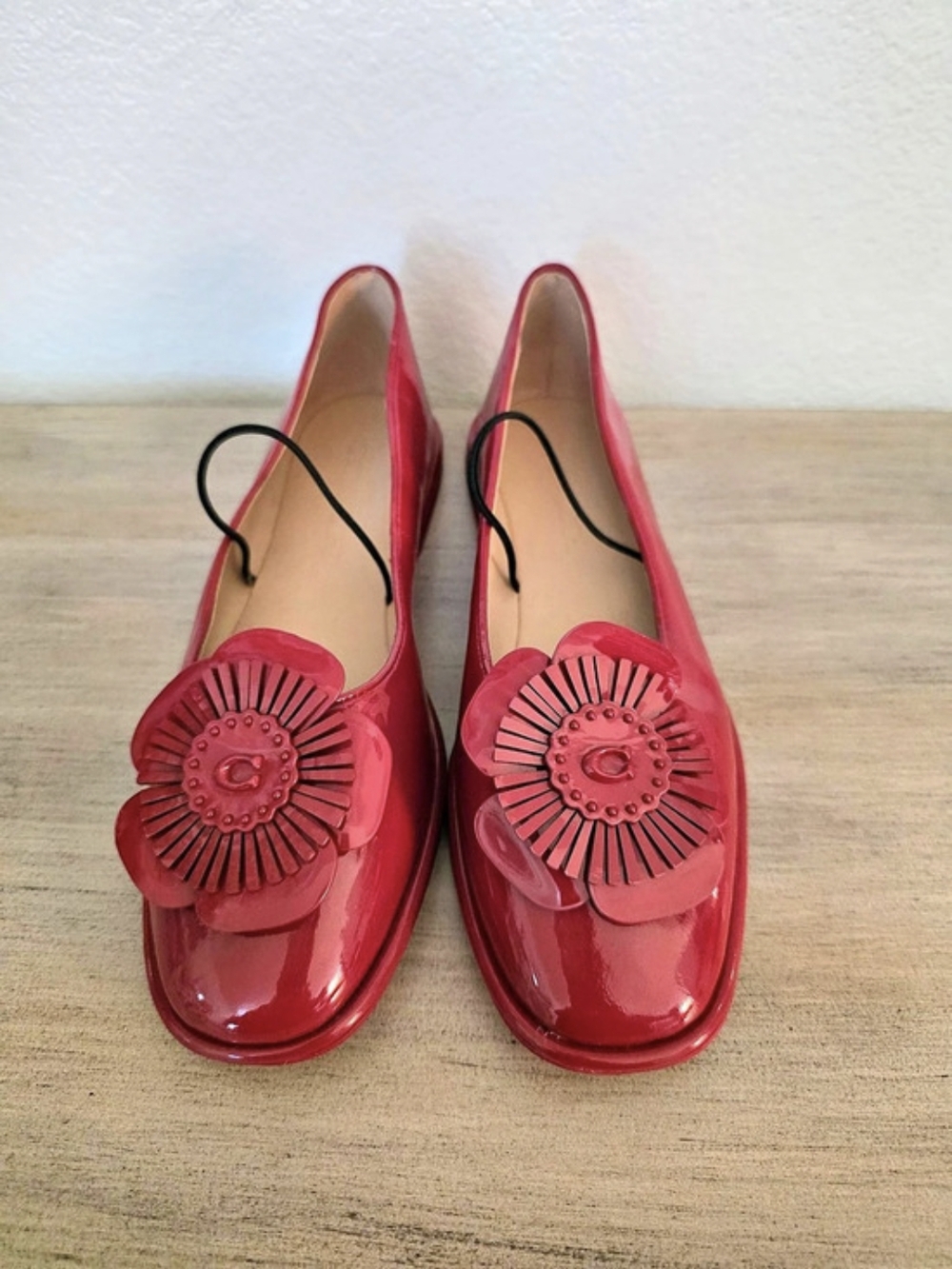 Coach Red Floral Flates. Ruby US 5.5B